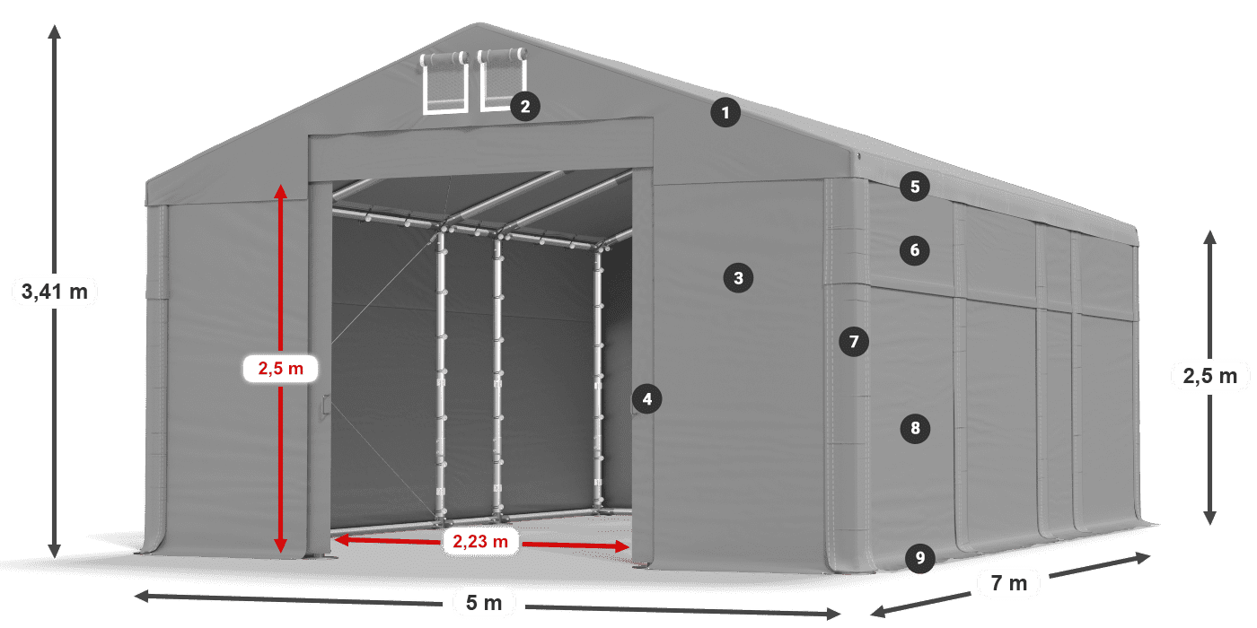 MFR 620 PVC leggenda 2.5m