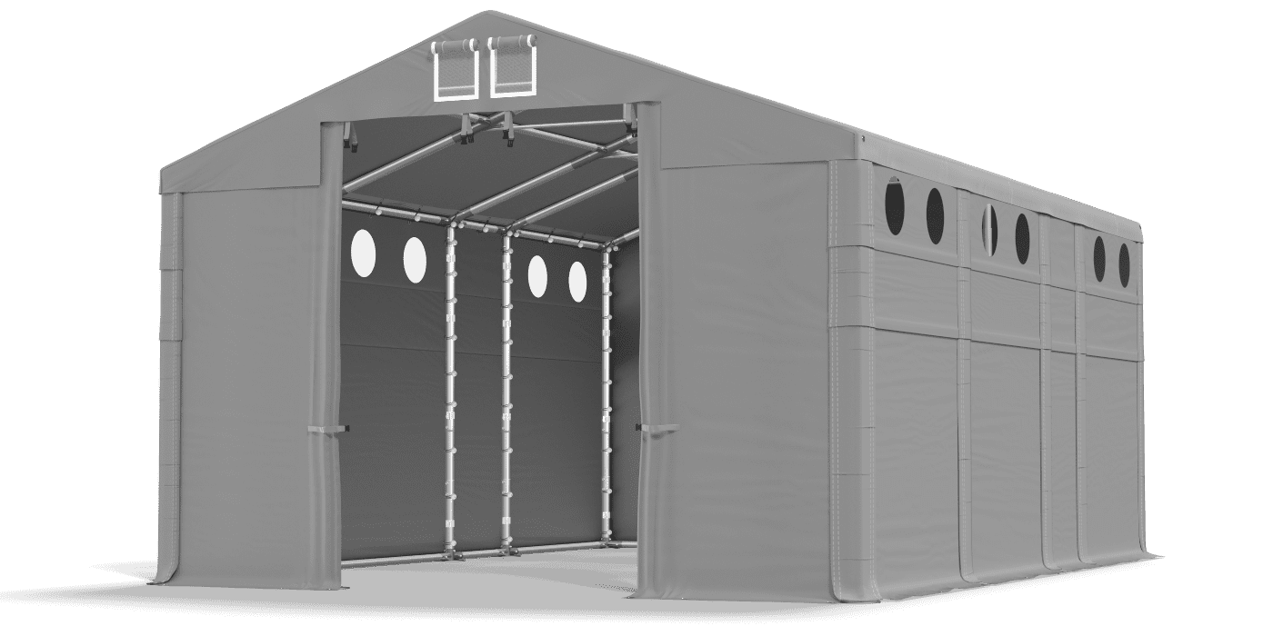 Ingresso tenda aperto