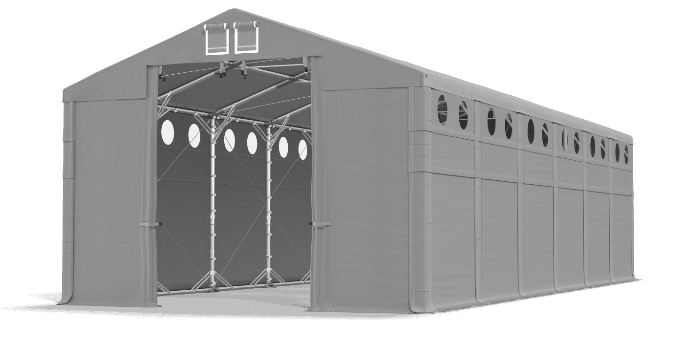 Ingresso tenda aperto