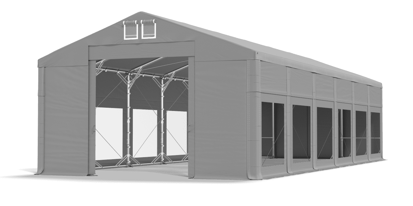 Ingresso tenda aperto