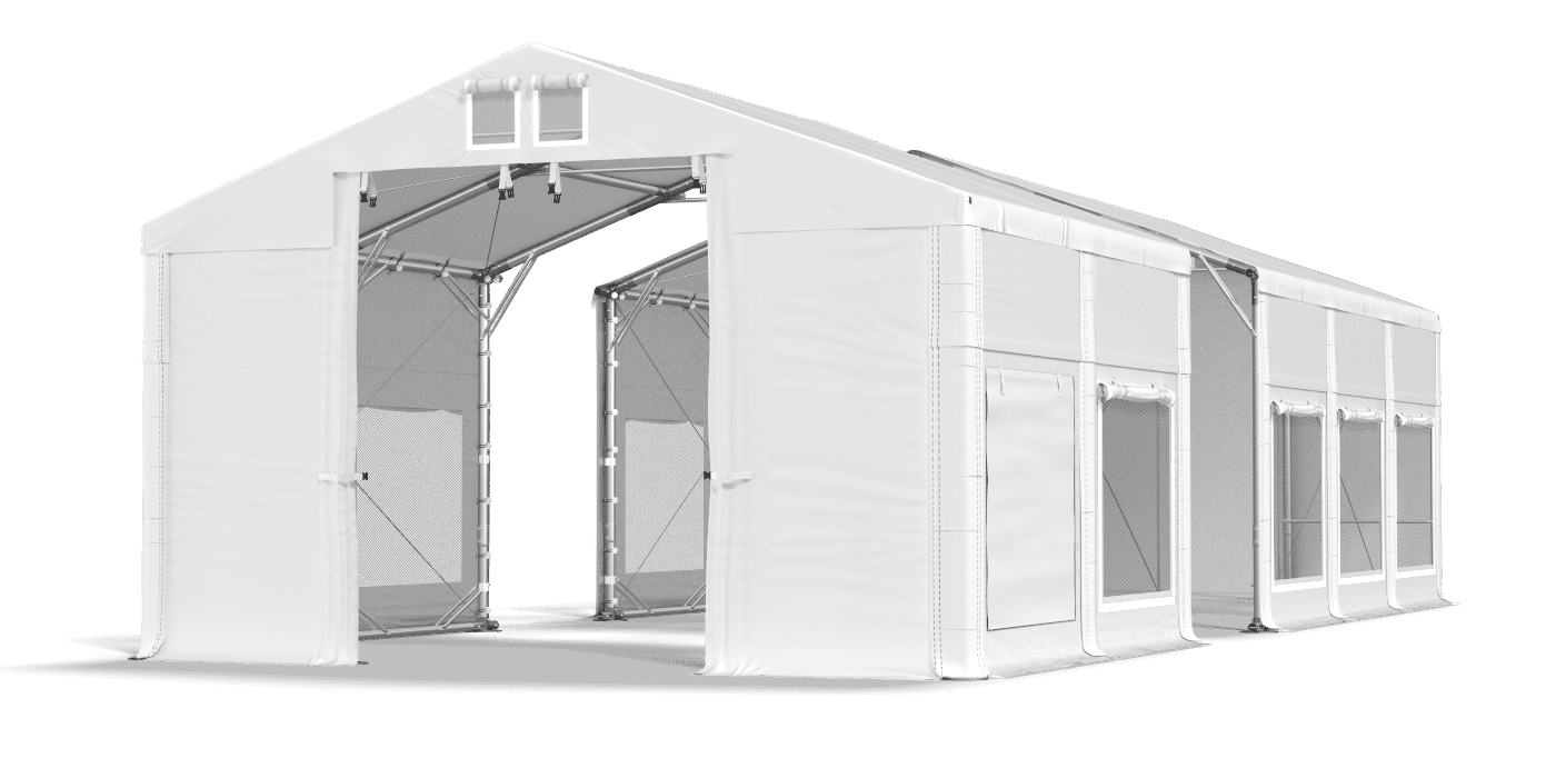 Ingresso tenda aperto