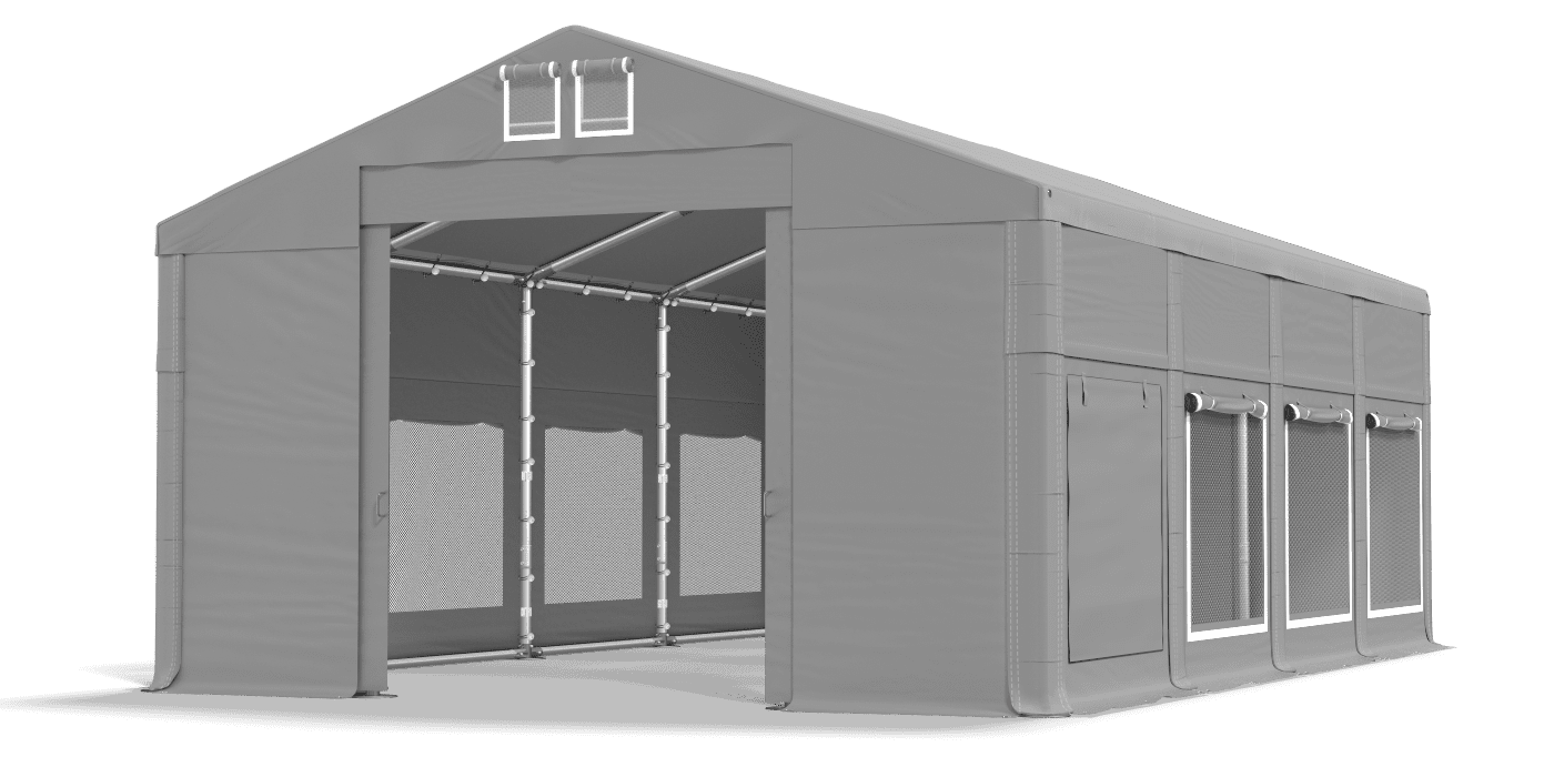 Ingresso tenda aperto