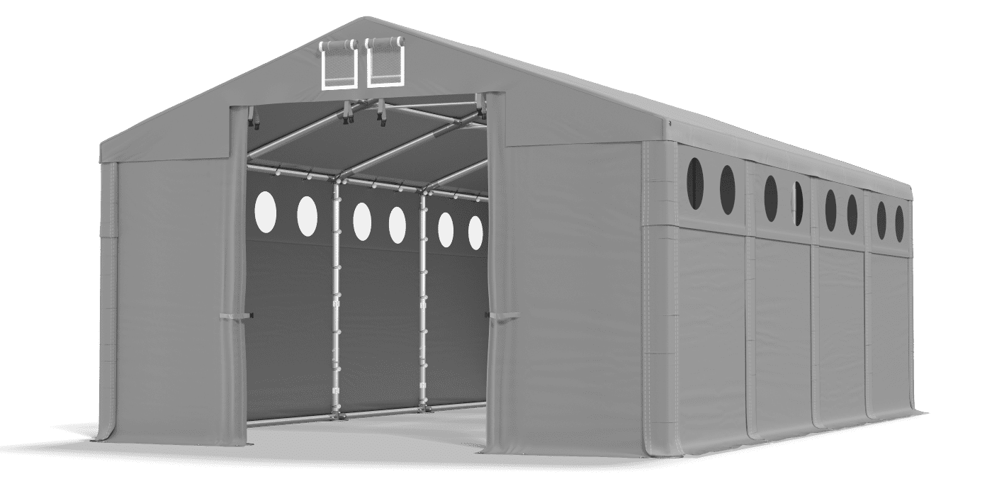 Ingresso tenda aperto